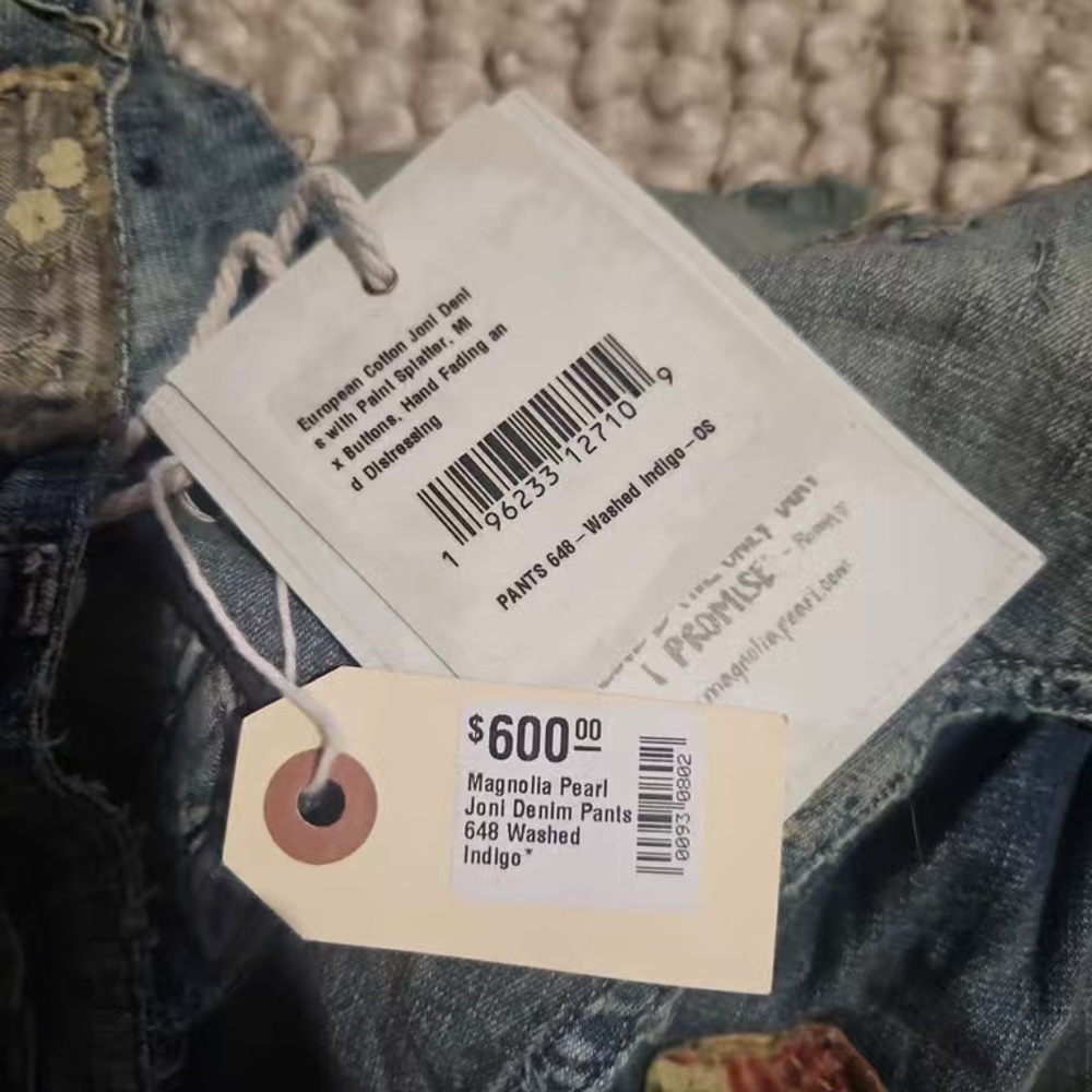 Patchwork Denim Pants - image 5